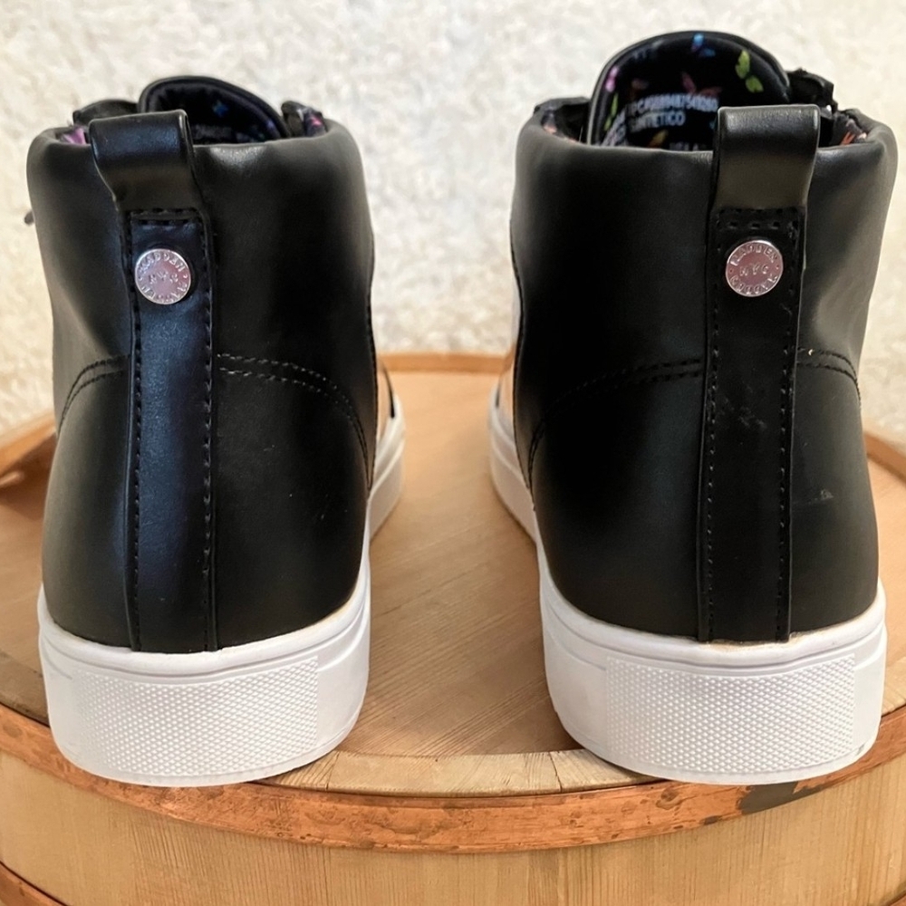 Madden NYC Women's Black and Purple Glitter Sneakers - Picture 4 of 11